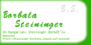 borbala steininger business card